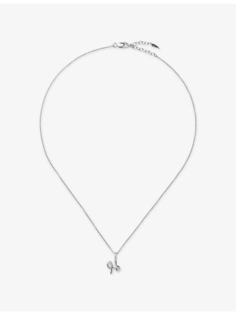 MISSOMA Curly Molten Mini Initial H Silver-Plated Sterling-Silver Necklace