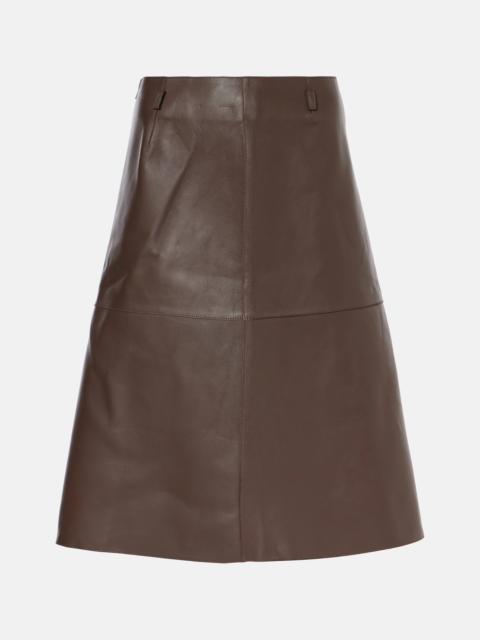 TOTEME Leather midi skirt