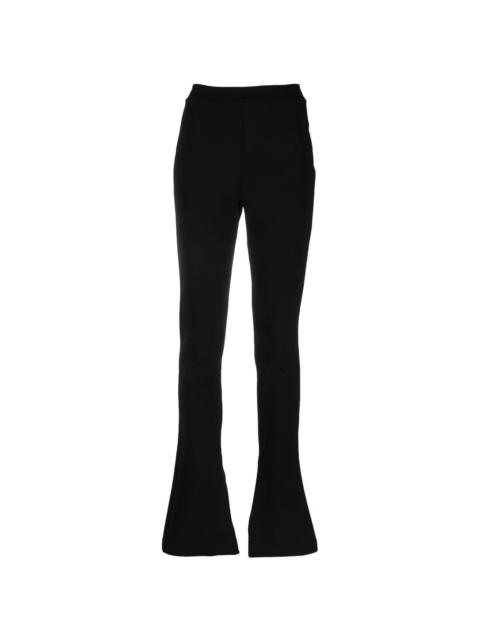 crepe jersey flared leggings