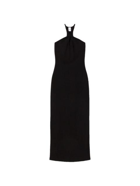 RE/DONE full length ribbed cotton keyhole dress