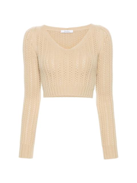 Max Mara cropped open-knit jumper