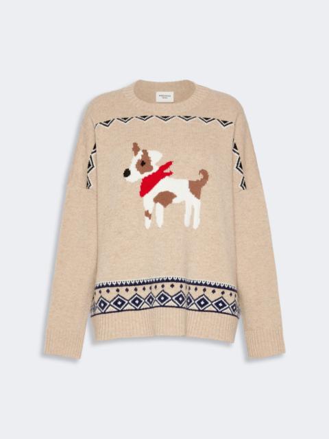 WEEKEND Max Mara PAVIDI Loose jumper in wool jacquard - SAND