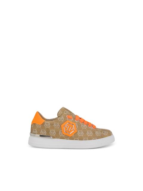 PHILIPP PLEIN jacquard monogram low-top sneakers