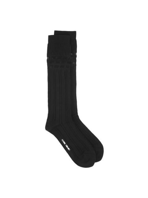 HENRIK VIBSKOV STRIPES SOCKS FEMME LONG - STRIPES BLACK
