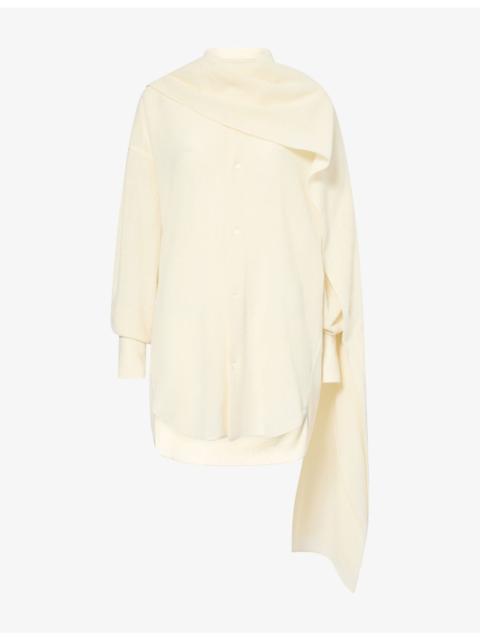 DARKPARK Georgia Detachable Scarf Cashmere And Wool Shirt