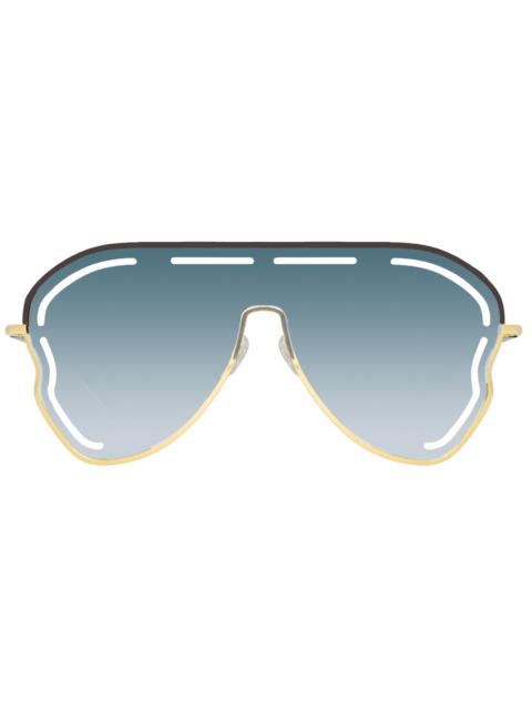 LINDA FARROW Kika Gardenia Sunglasses in Aqua