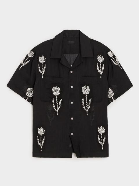 TODD SNYDER Embroidered Capri Shirt