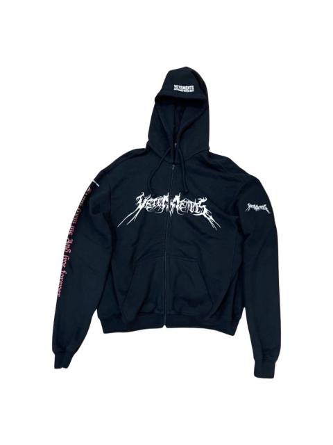 VETEMENTS Total fucking darkness tfd zip up hoodie | REVERSIBLE