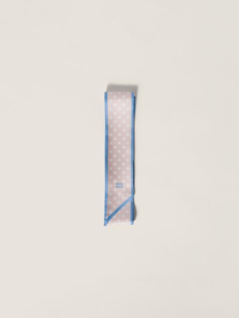 Miu Miu Printed twill scarf