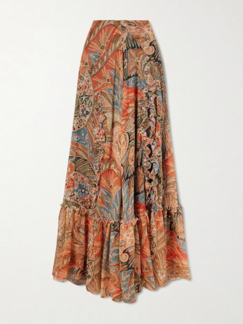 Etro Printed Silk Maxi Skirt