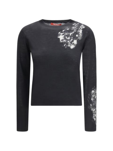 Max Mara Studio lace appliqué T-shirt