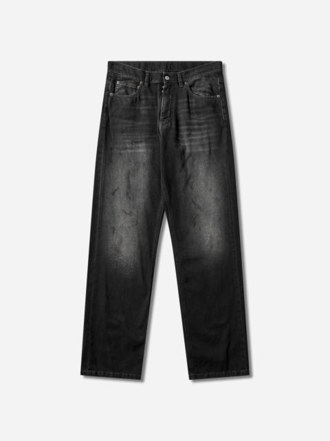MM6 Maison Margiela Men's Straight-Leg Jeans Black
