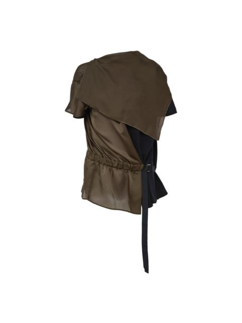 Satin X Cotton Jersey T-Shirt