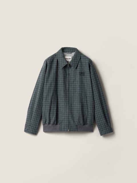 Miu Miu Checked flannel blouson jacket