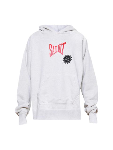 logo-print cotton hoodie