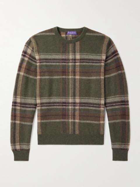 Ralph Lauren Checked Alpaca-Blend Sweater