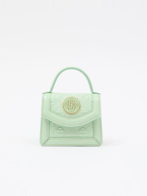 CASABLANCA Mint Monogram Embossed Micro Jeanne Bag