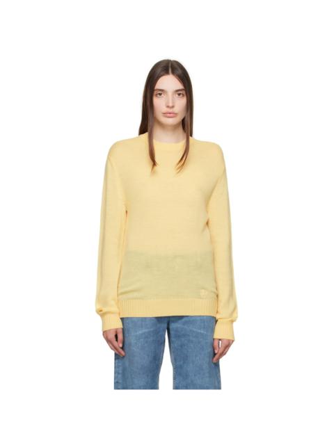 Yellow Embroidered Sweater