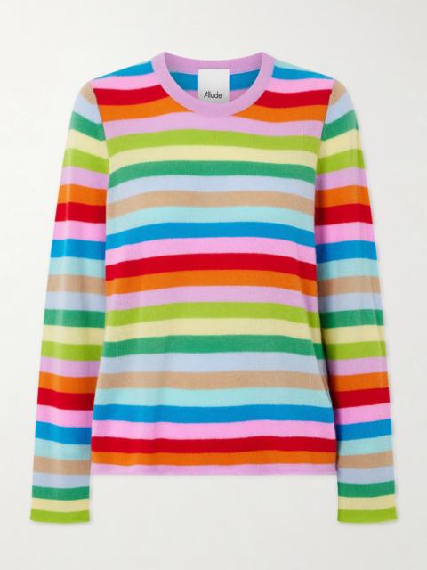 Allude Striped Cashmere Sweater