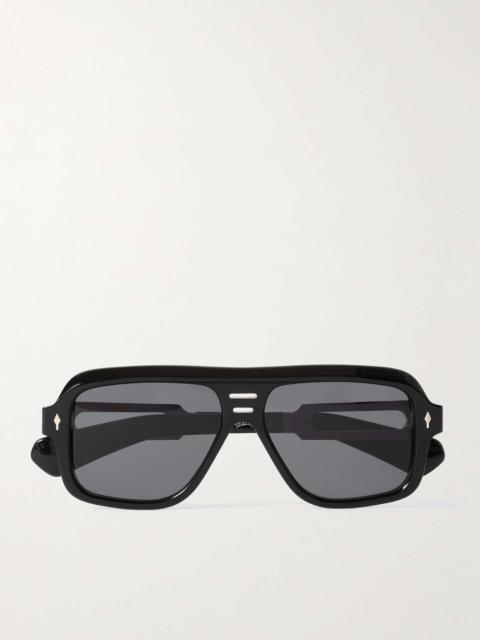 JACQUES MARIE MAGE Glenn Gould Fugue Aviator-Style Acetate and Silver-Tone Sunglasses