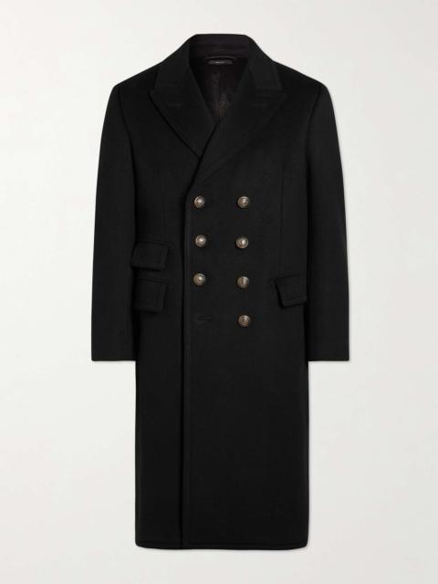 Slim-Fit Double-Breasted Wool and Cashmere-Blend Coat