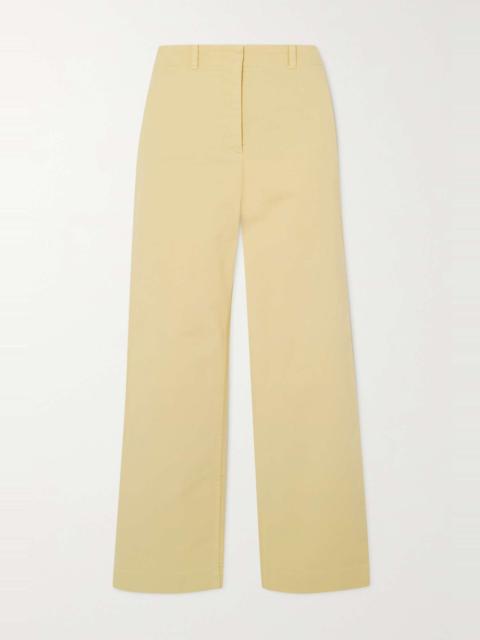 Cloutier cotton-blend twill straight-leg pants