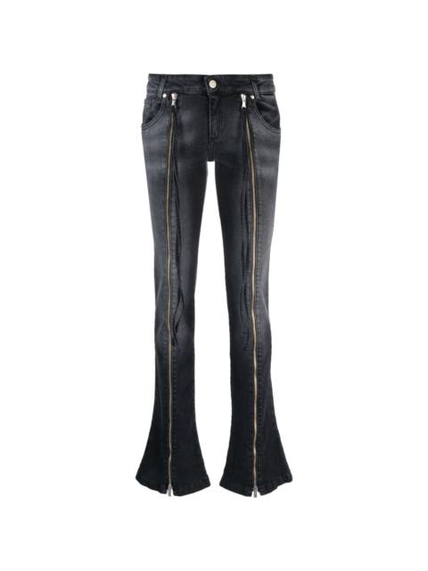 Blumarine zip-detail flared jeans