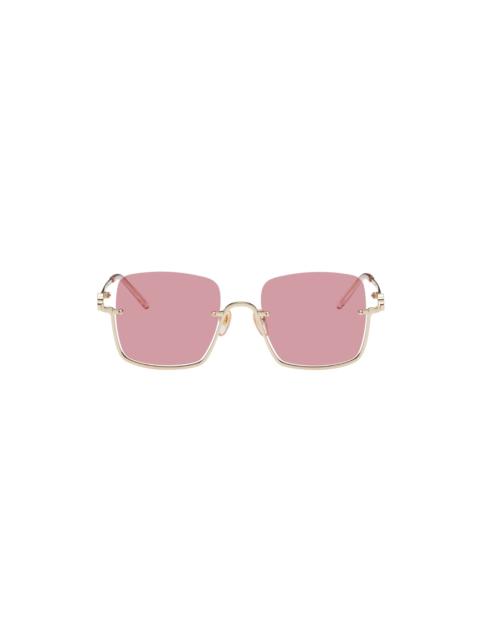 GUCCI Gold Square Sunglasses