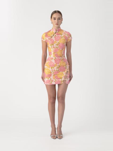 SAU LEE JADA JACQAURD MINI DRESS
