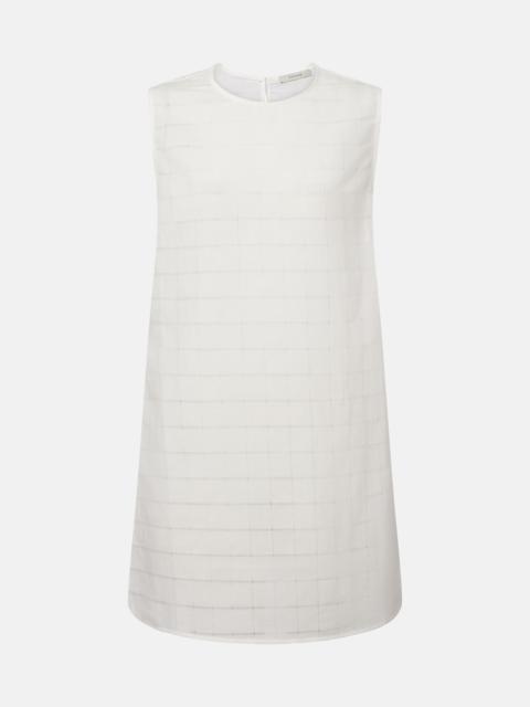 ASCENO Sintra checked linen and cotton minidress