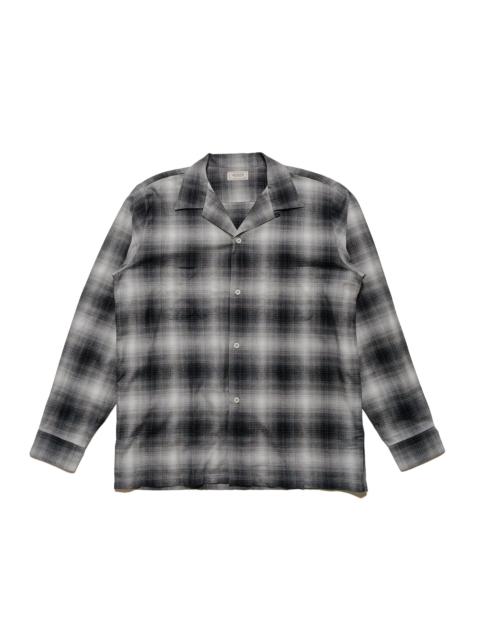 The Real McCoys MS24006 Ombre Cotton Rayon Open Collar Shirt Gray