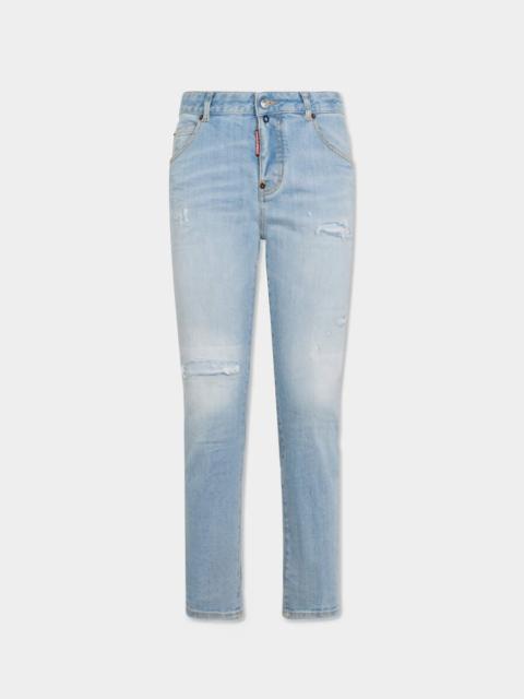 DSQUARED2 SUPER BLEACHED STRETCH TEDDY JEANS
