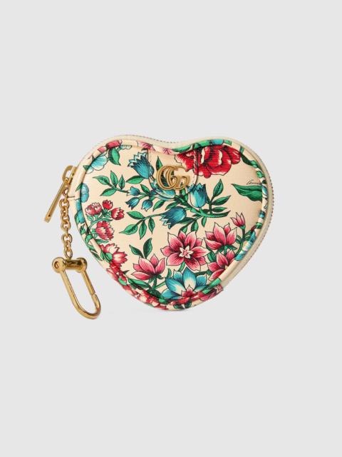 GUCCI Ophidia GG heart-shaped key case