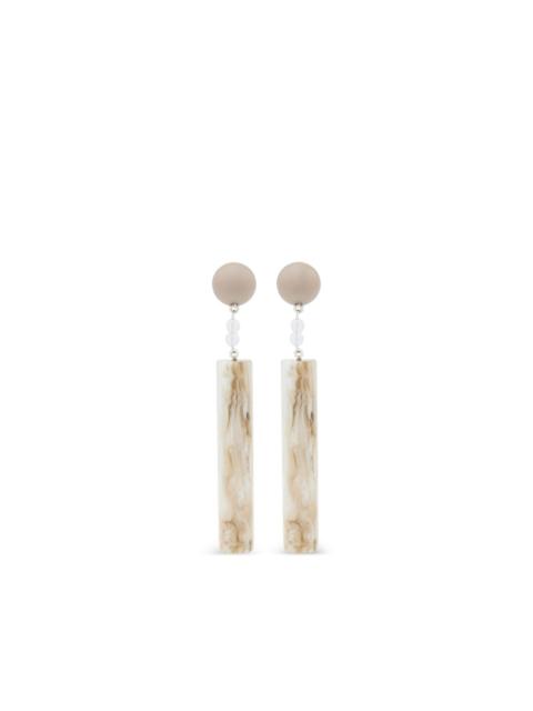 EMPORIO ARMANI marbled-effect drop earrings