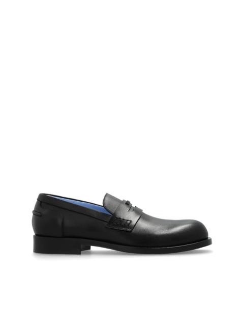 VERSACE logo embossed loafers