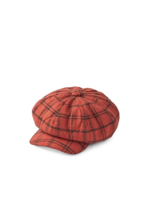 NICHOLAS DALEY check-pattern quilted baker boy hat