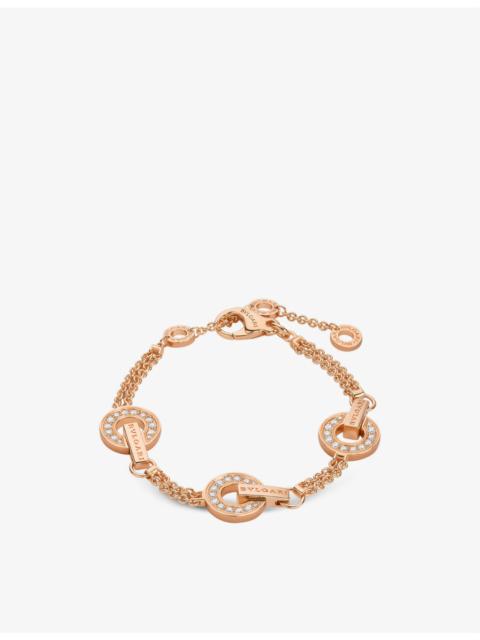 BVLGARI BVLGARI BVLGARI 18ct yellow-gold and mother of pearl bracelet