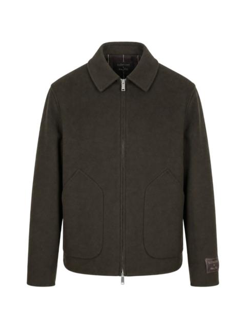 SLOWEAR zip-up patch-pocket jacket