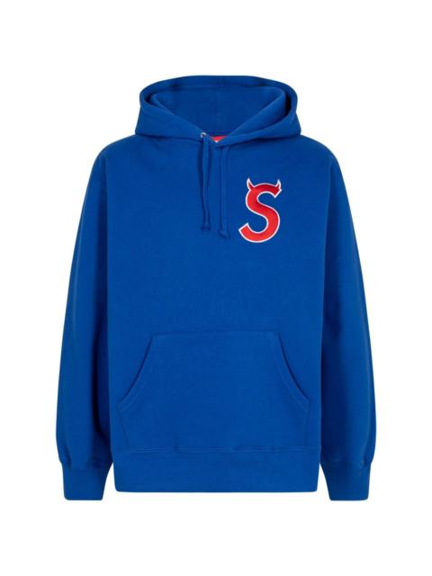 logo-print cotton hoodie