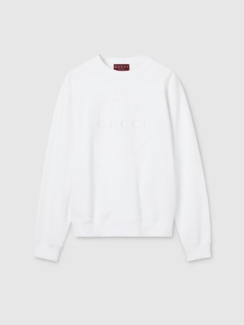 GUCCI Cotton jersey sweatshirt with embroidery