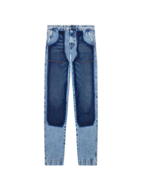 Diesel D-P-5-D 0ghaw mid-rise tapered jeans