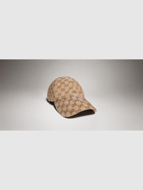 GUCCI GG canvas baseball hat with crystals