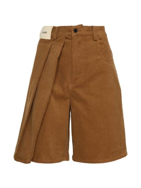 BONBOM two-tuck corduroy shorts