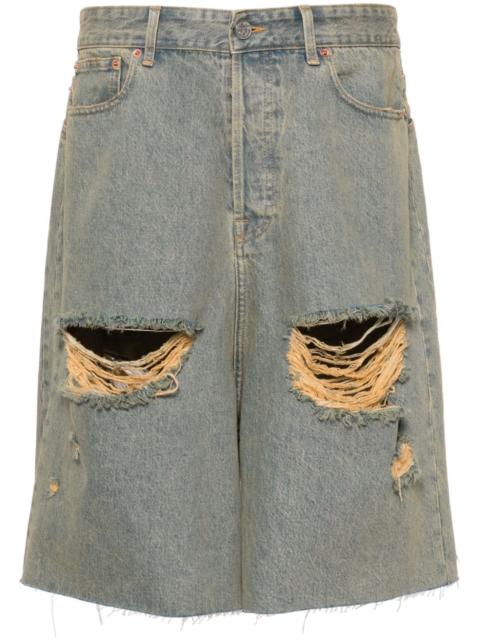 VETEMENTS knee-length denim shorts