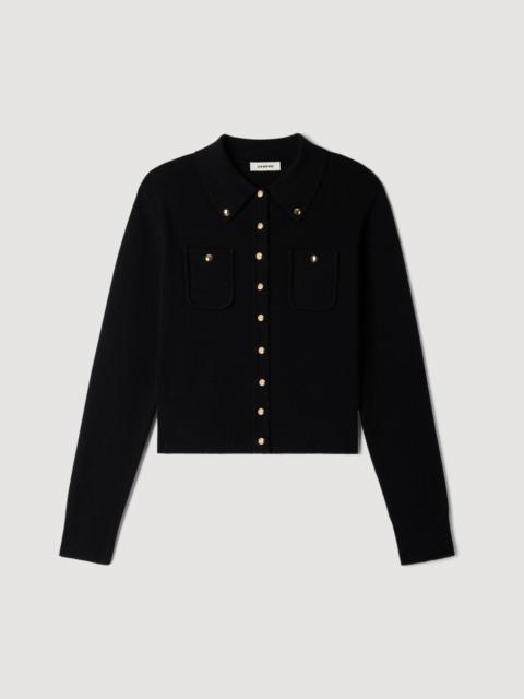 Sandro CARDIGAN WITH METAL BUTTONS