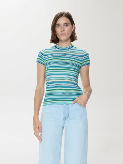 PISTOLA SELENE SHORT SLEEVE SWEATER TEE - BLUE GREEN
