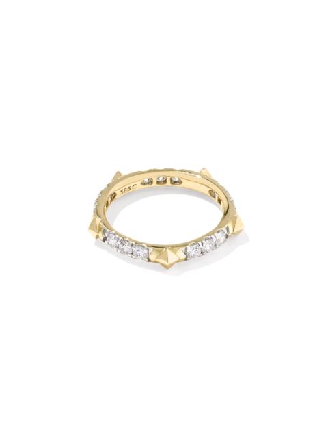 KENDRA SCOTT 0.76 ct Lab Grown White Diamond Astrid 14k Yellow Gold Band Ring