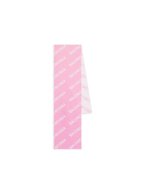 BALENCIAGA Allover Logo Macro Scarf in Pink