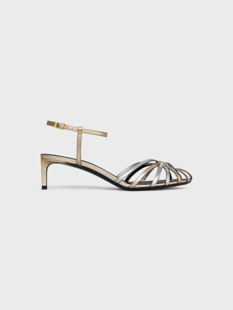 CELINE CELINE TRIOMPHE SANDAL in LAMINATED CALFSKIN