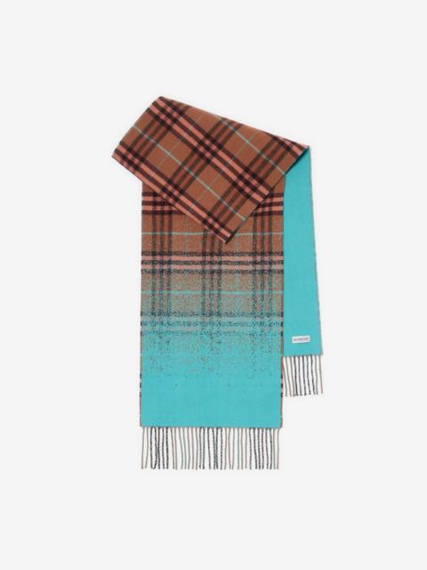 Gradient Check Cashmere Scarf